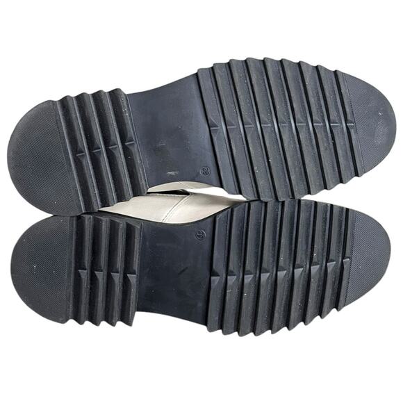 JONES BOOTMAKER Denno Off White Leather Chunky‎ Chelsea Boots Women's Size 8 - Picture 6 of 11